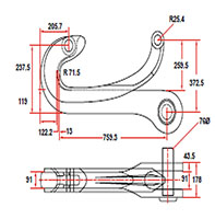 300,000 Pound (lb) Proof Test Quick Release Hook 300,000 Pound (lb) Proof Test Quick Release Hook